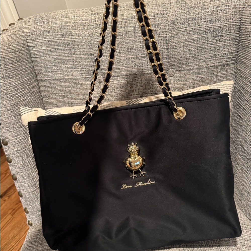 Love Moschino Black Tote with Gold Chain - Picture 2 of 3